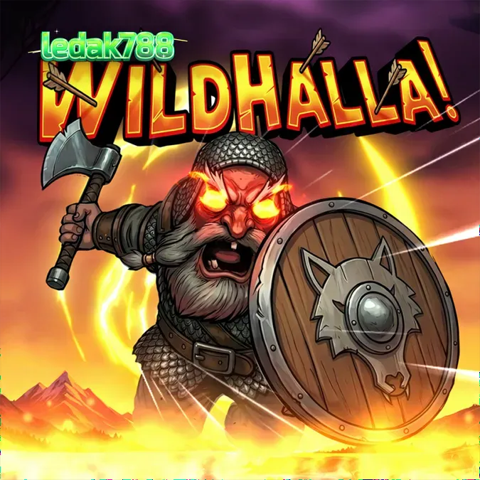 Tampilan visual slot Wildhalla dengan tema Viking yang intens